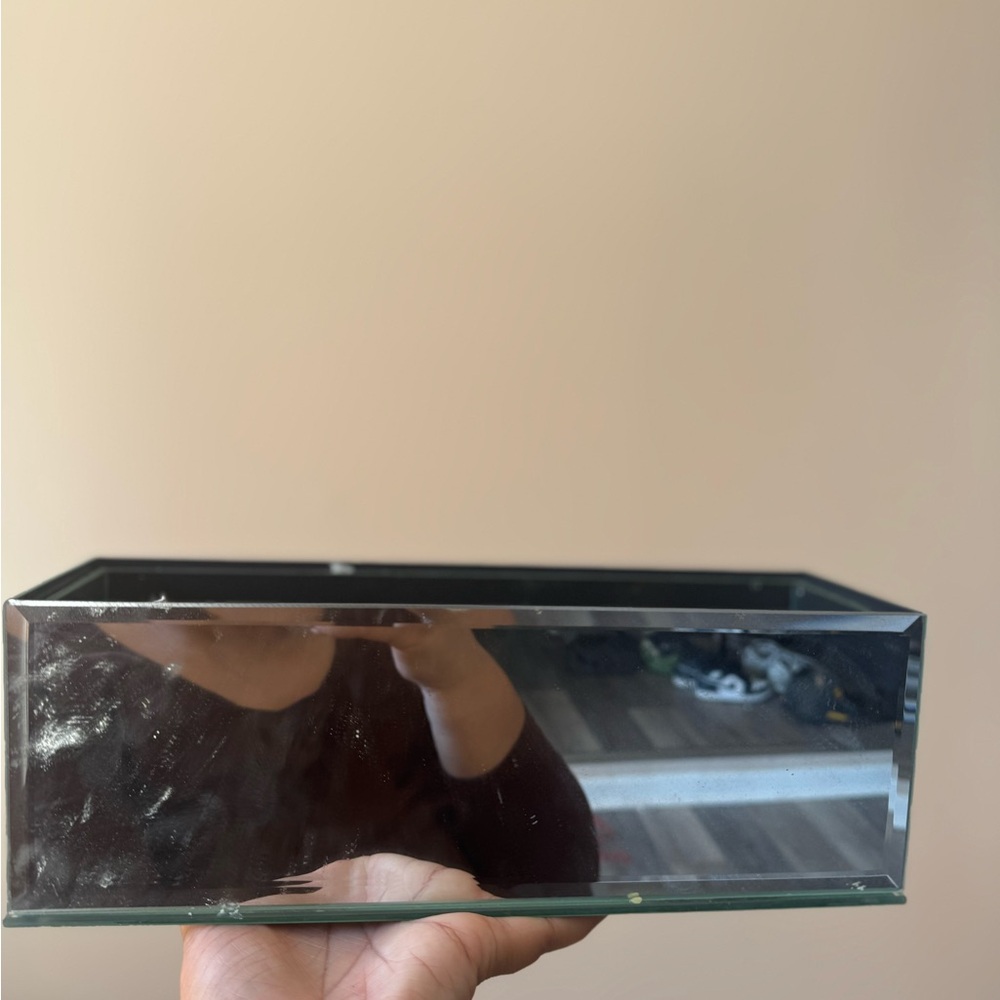 Sleek Mirrored Rectangular Tray